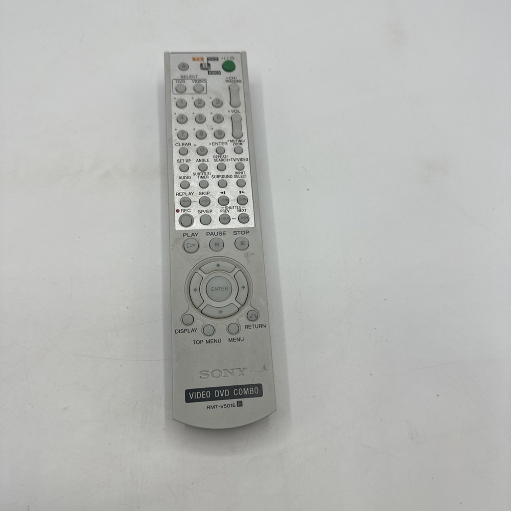Genuine Sony RMT-V501E Video DVD Combo Remote Control Not Tested.